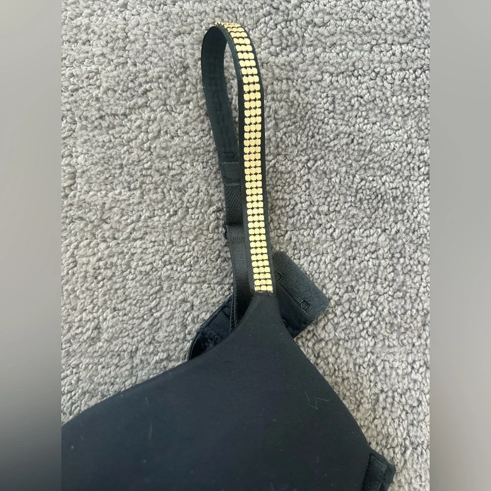 Victoria’s Secret Very Sexy Push-Up Bra Black with Gold Straps 34D